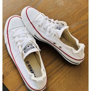 Converse Chuck Taylor Womens Shoreline S 8.5 Sneaker Low White Slip On 537084F